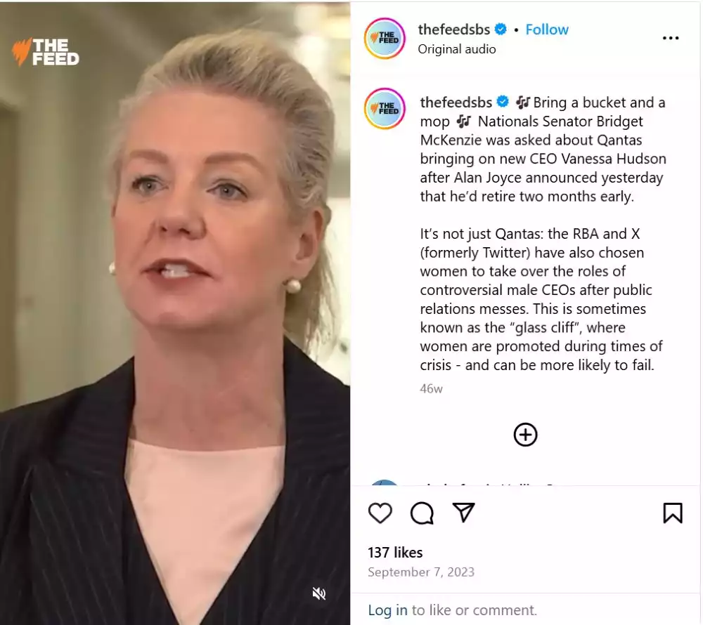 Nationals Senator Bridget McKenzie discussing new Qantas CEO